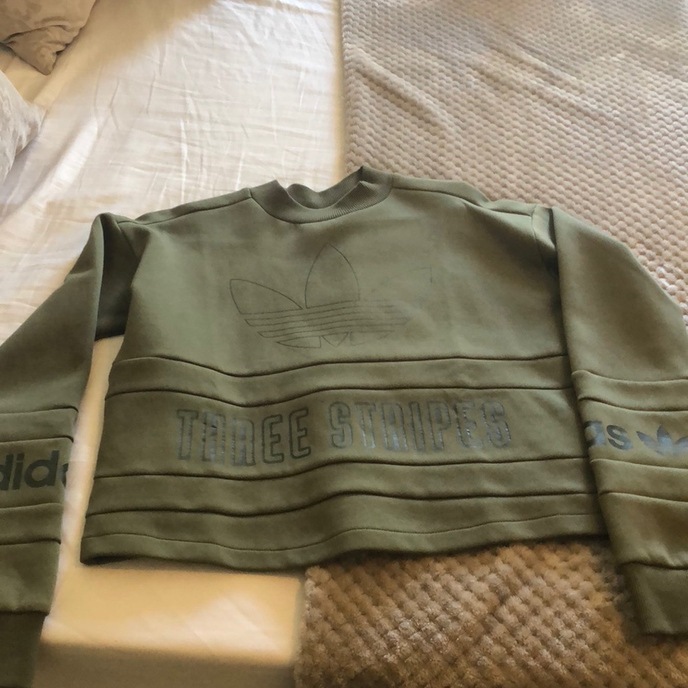 Olive green Adidas sweater. M
